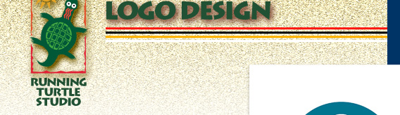 running turtle logo design
